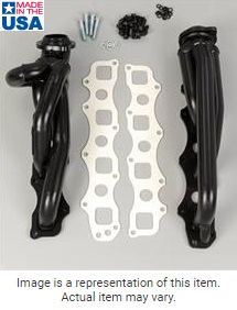 Hedman Black Painted Short Headers 04-07 Dodge Dakota 4.7L - Click Image to Close